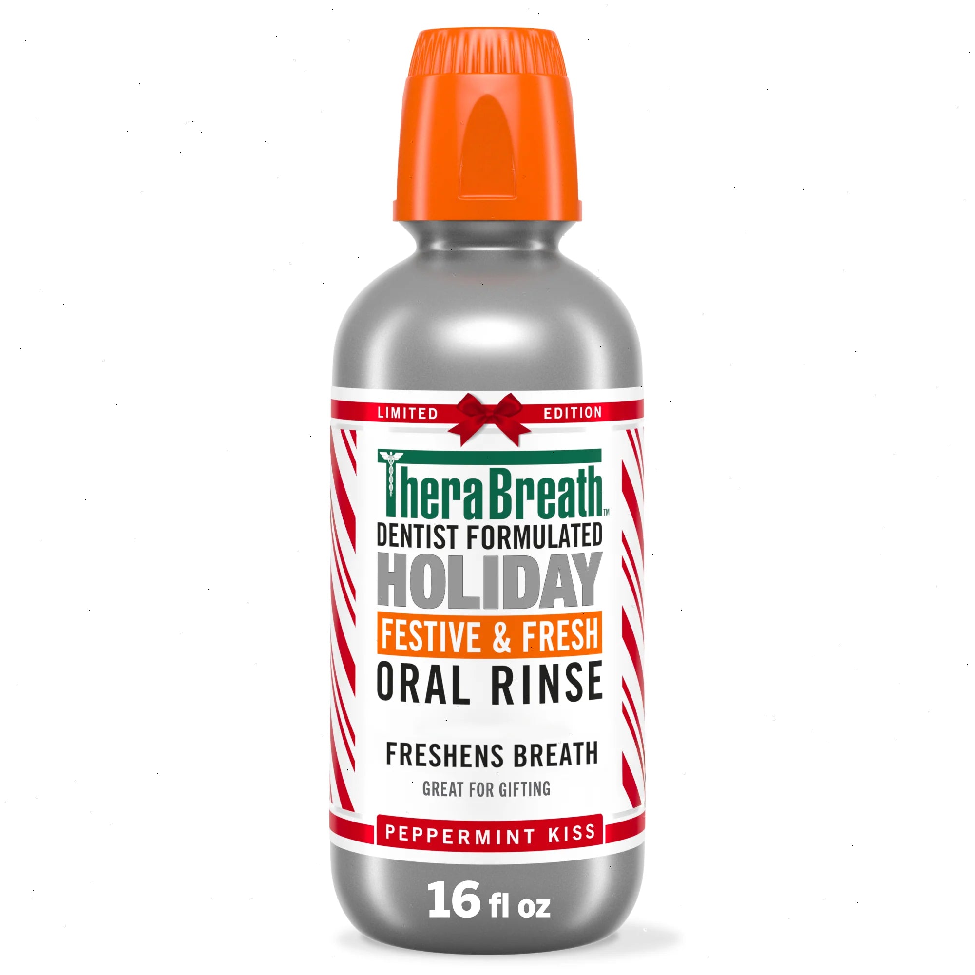 TheraBreath Limited Edition Holiday Festive & Fresh Oral Rinse, Peppermint Kiss - View 2