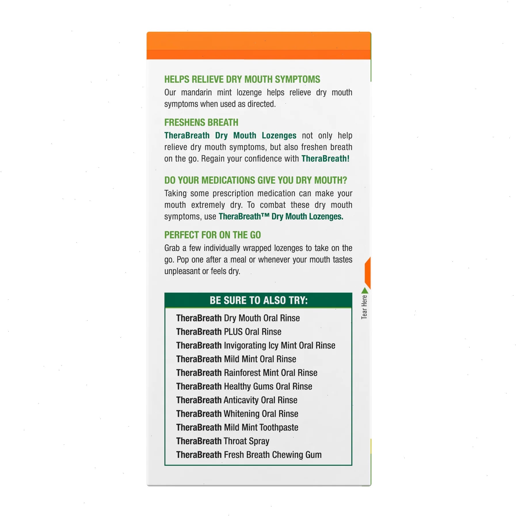 Dry Mouth Lozenges - Mandarin Mint - View 4