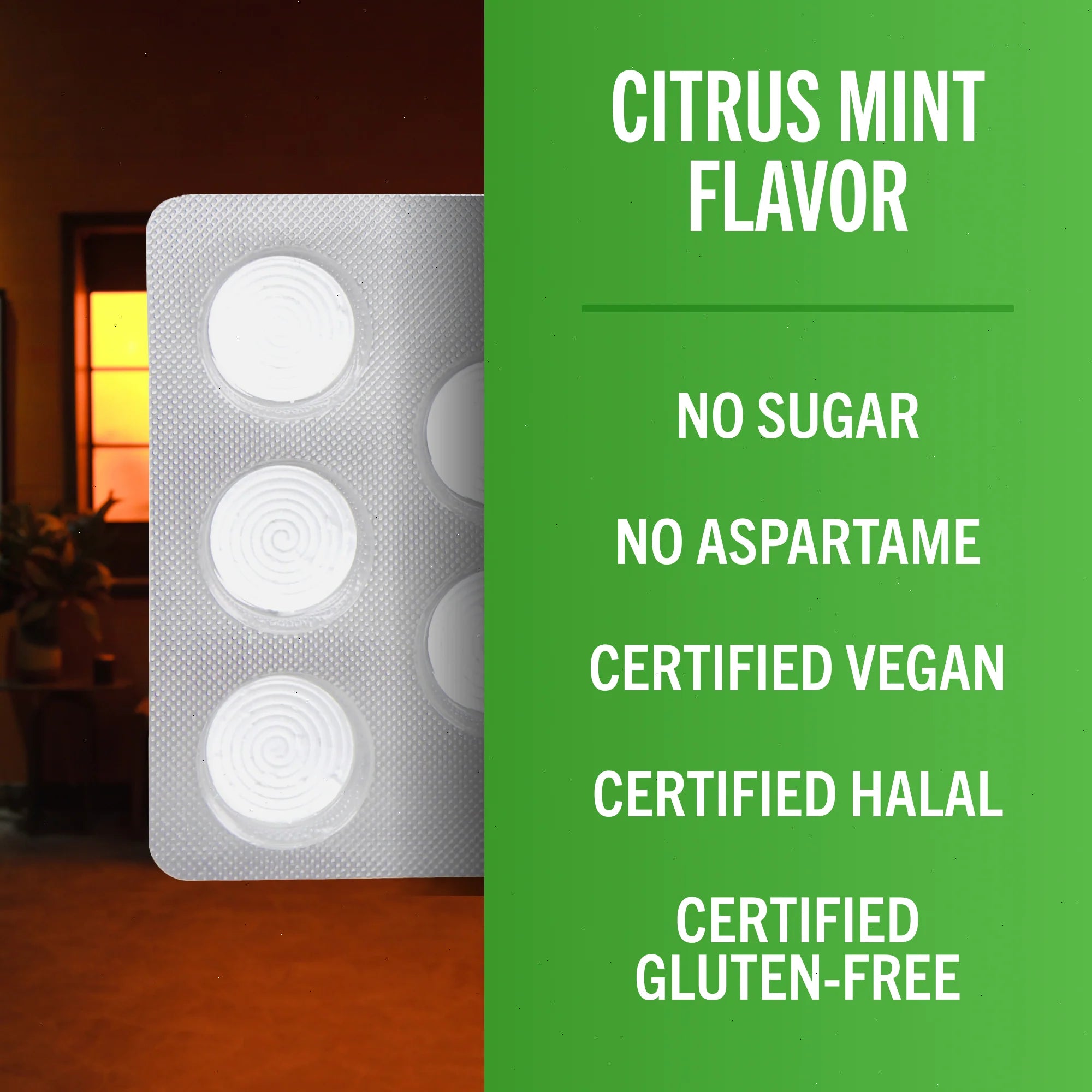 Fresh Breath Chewing Gum, Citrus Mint Flavor - View 6