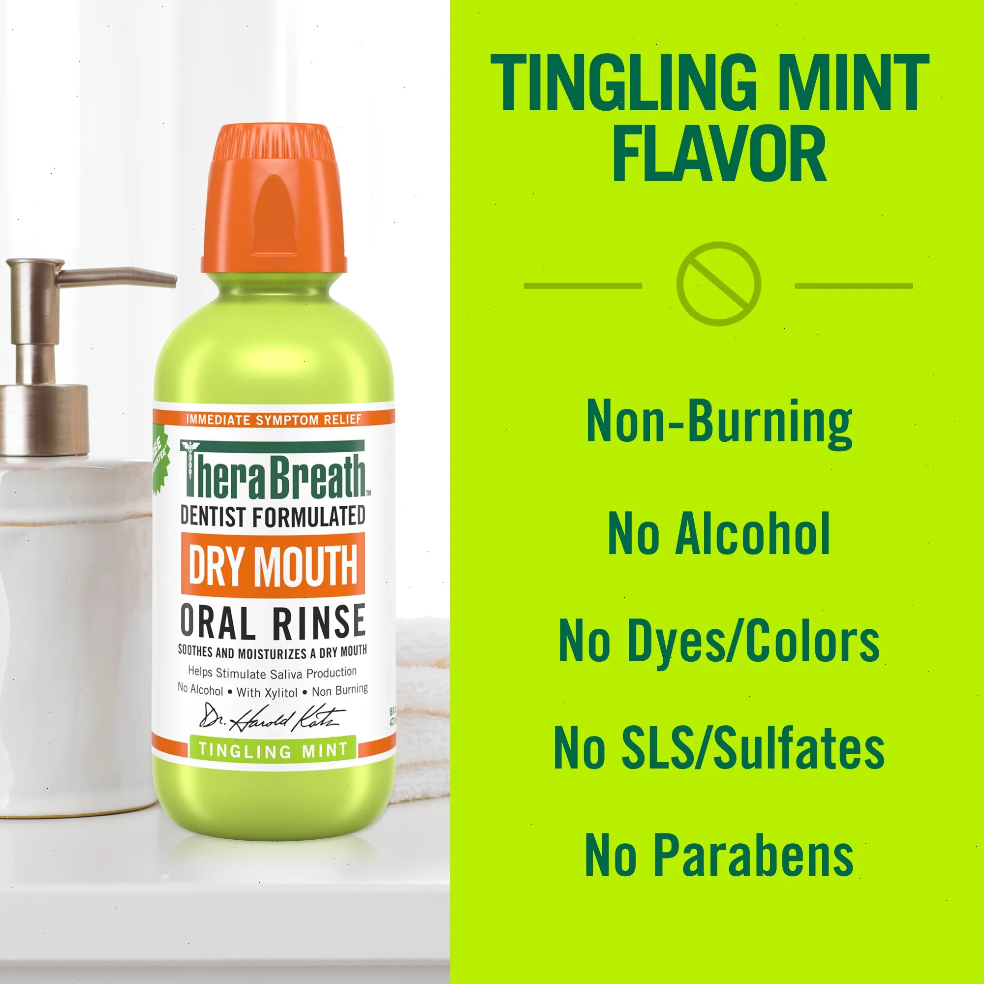 Dry Mouth Oral Rinse - Tingling Mint - View 2