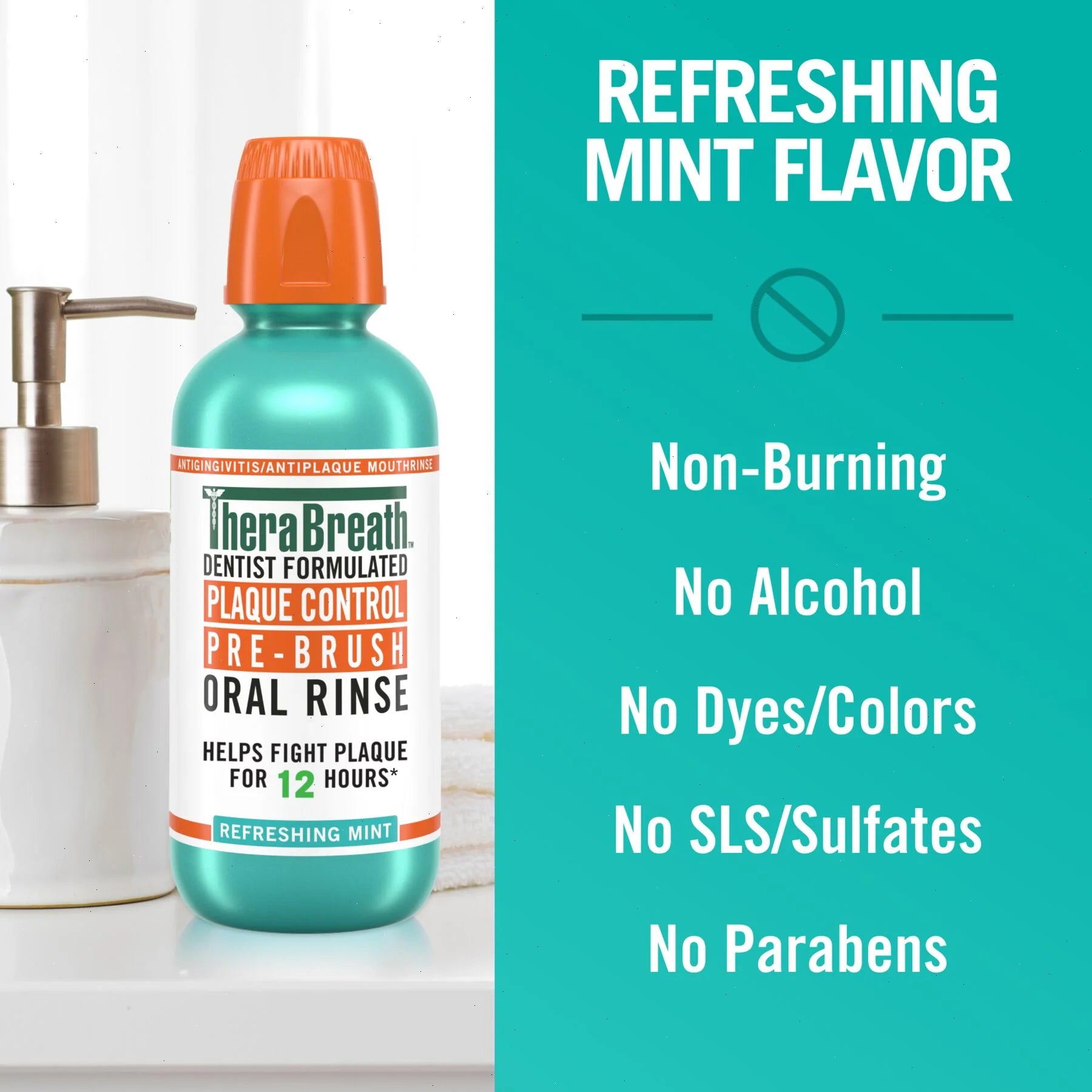 Plaque Control Pre-Brush Oral Rinse - Refreshing Mint Flavor - View 3