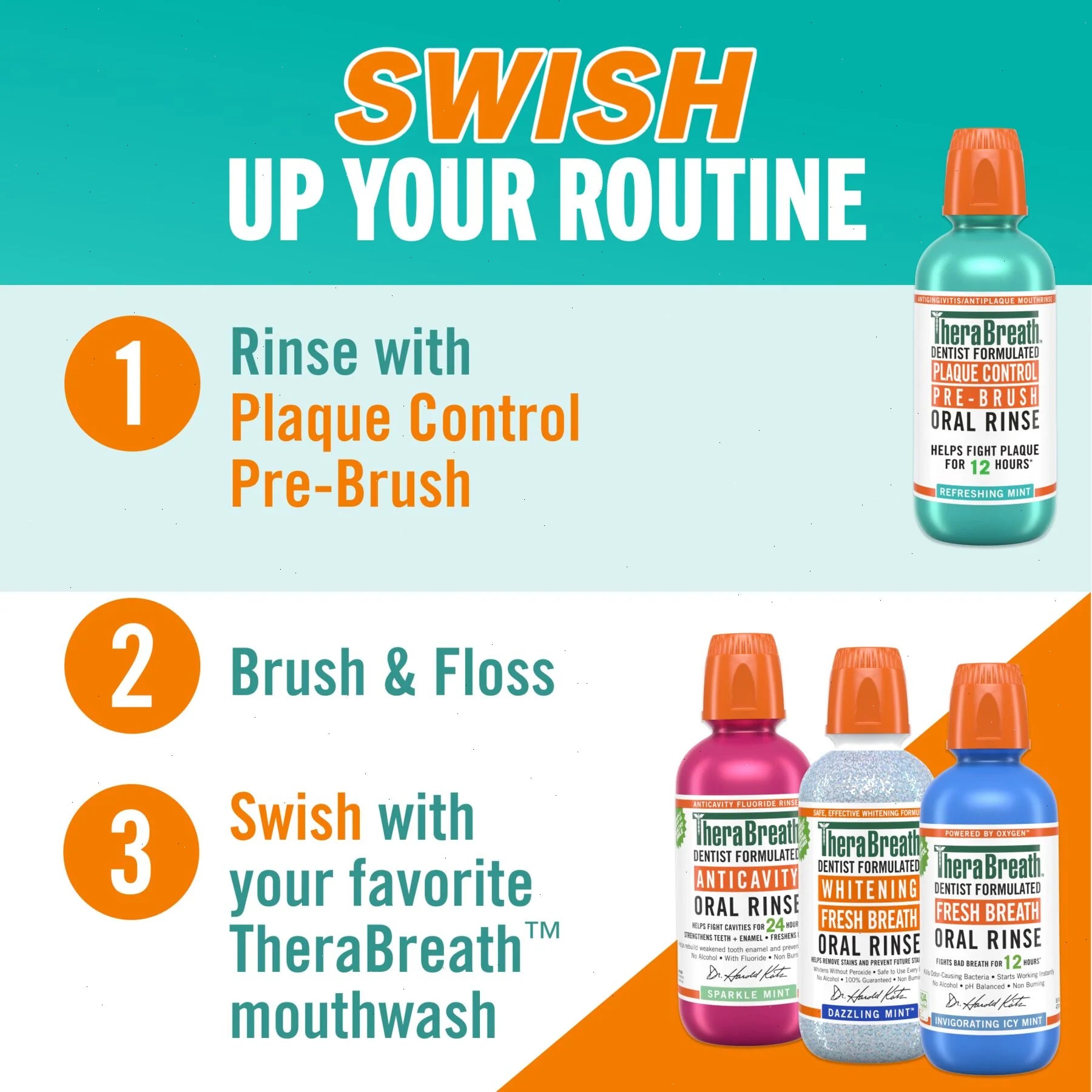 Plaque Control Pre-Brush Oral Rinse - Refreshing Mint Flavor - View 5