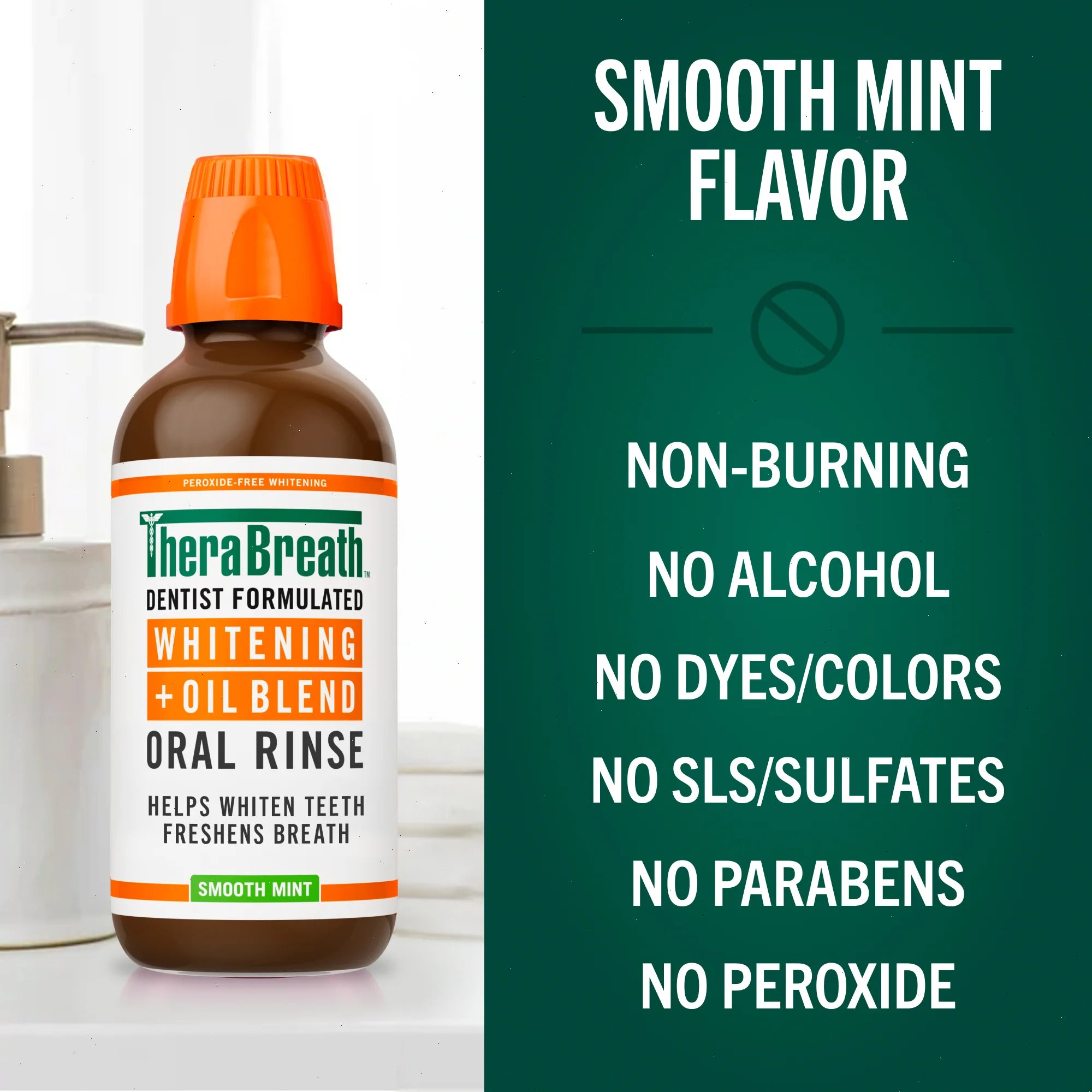 Whitening + Oil Blend Oral Rinse – Smooth Mint - View 3