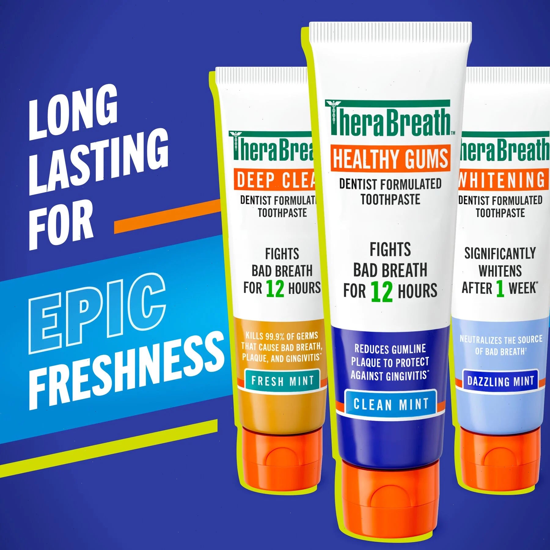 TheraBreath Healthy Gums Toothpaste, Helps Fight Gingivitis, Clean Mint - View 2