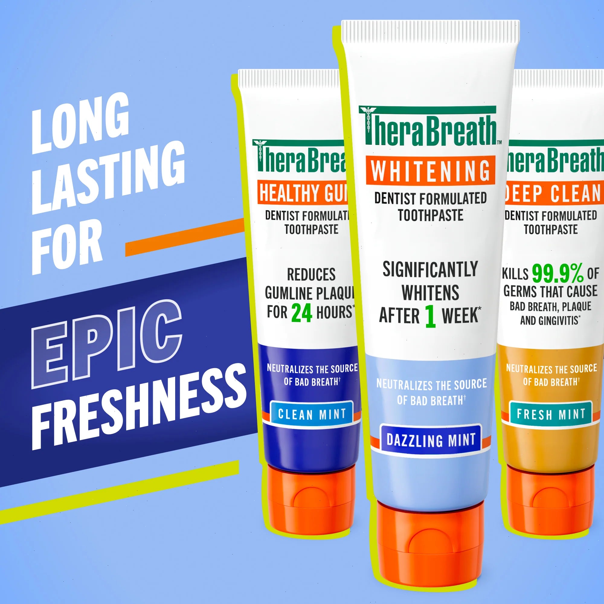 TheraBreath Whitening Toothpaste, Peroxide-Free & Anticavity, Dazzling Mint - View 2