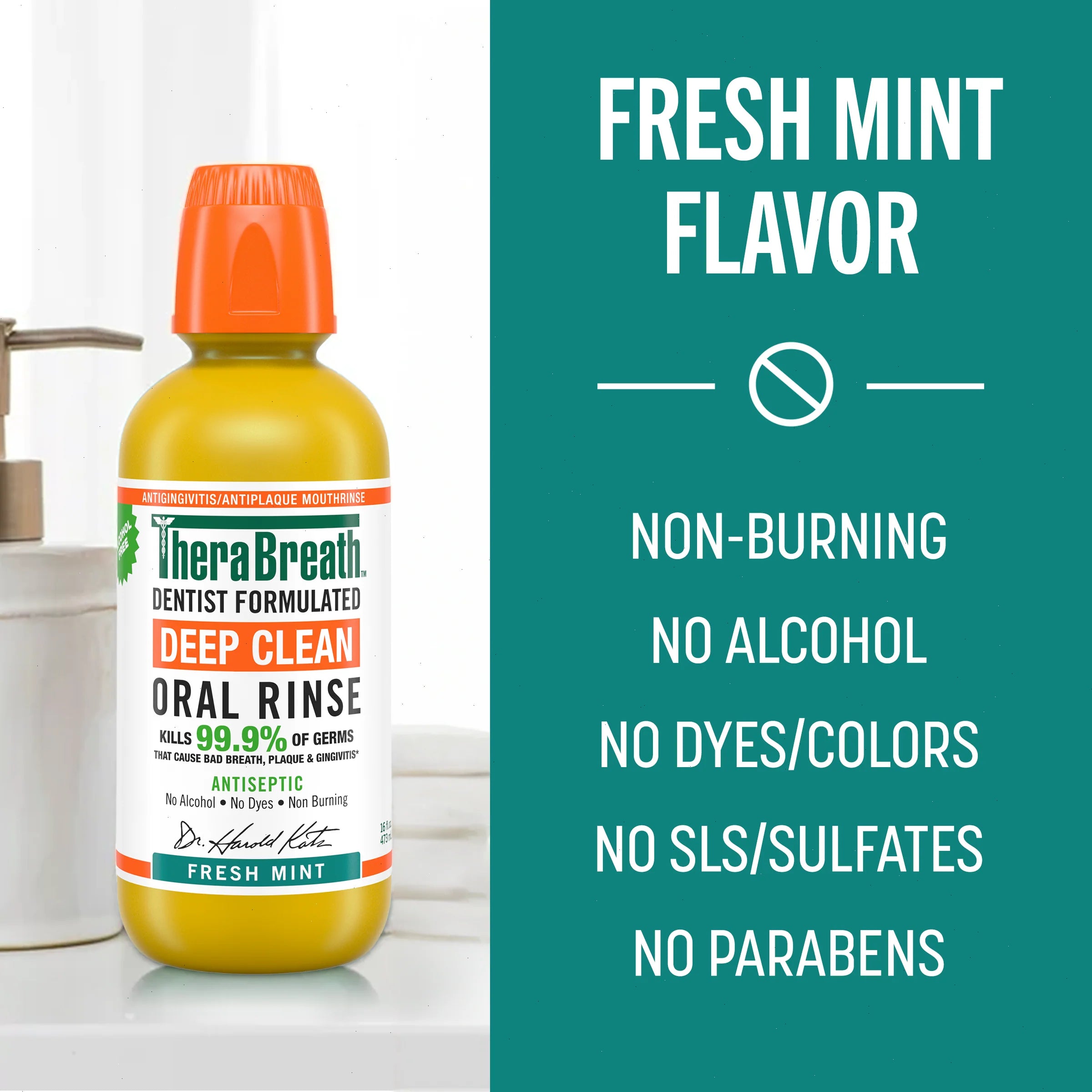 Deep Clean Oral Rinse - Fresh Mint - View 3