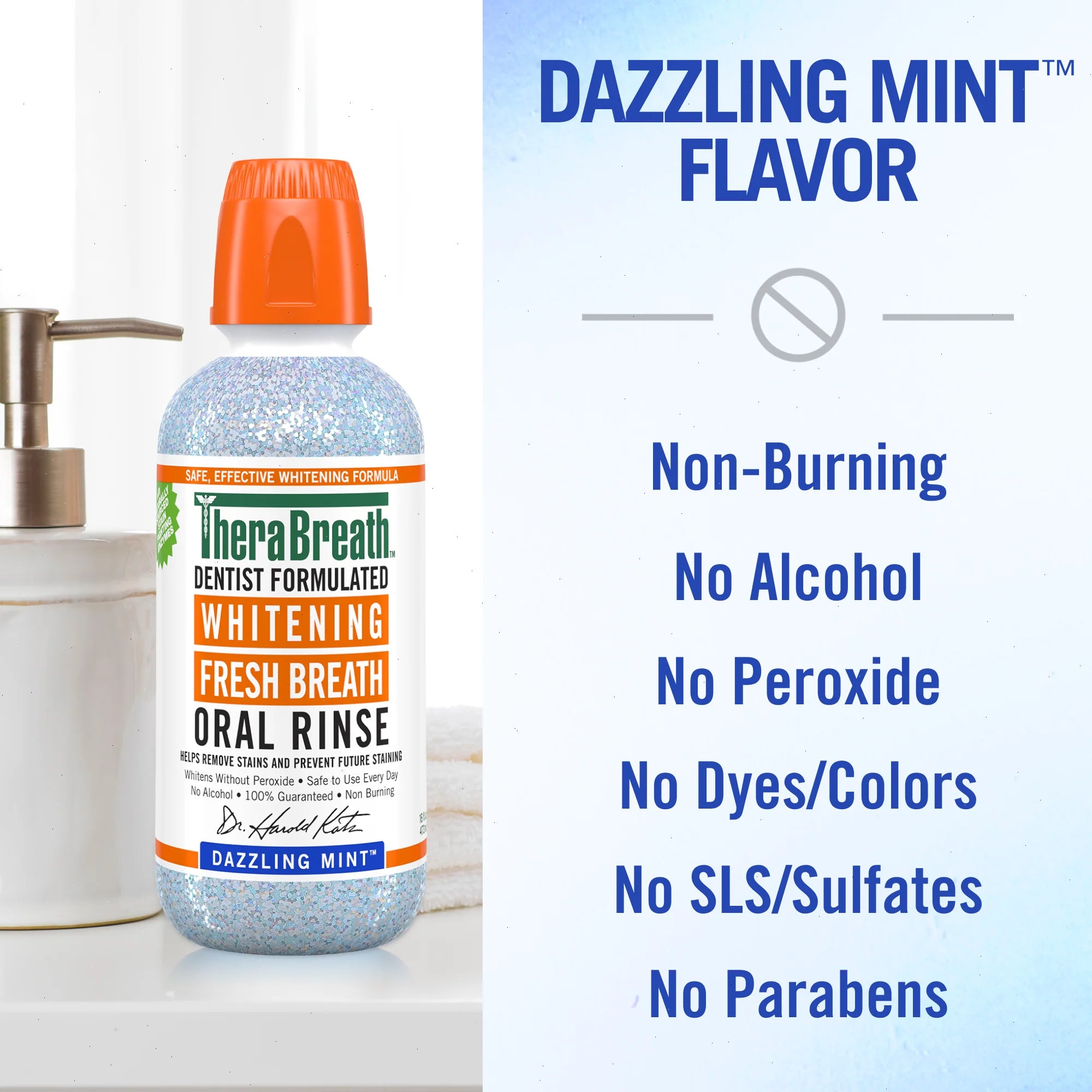 Whitening Fresh Breath Oral Rinse - Dazzling Mint - View 2